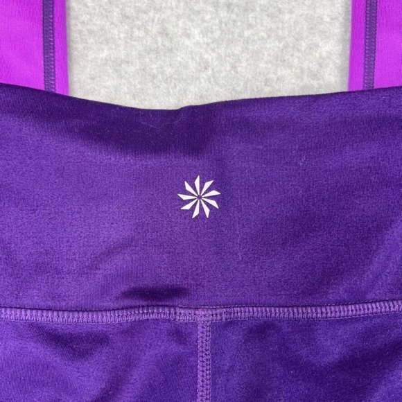 Athleta Womens Leggings Size Small Chaturanga Purple Gradient Ombré Activewear - Picture 6 of 9